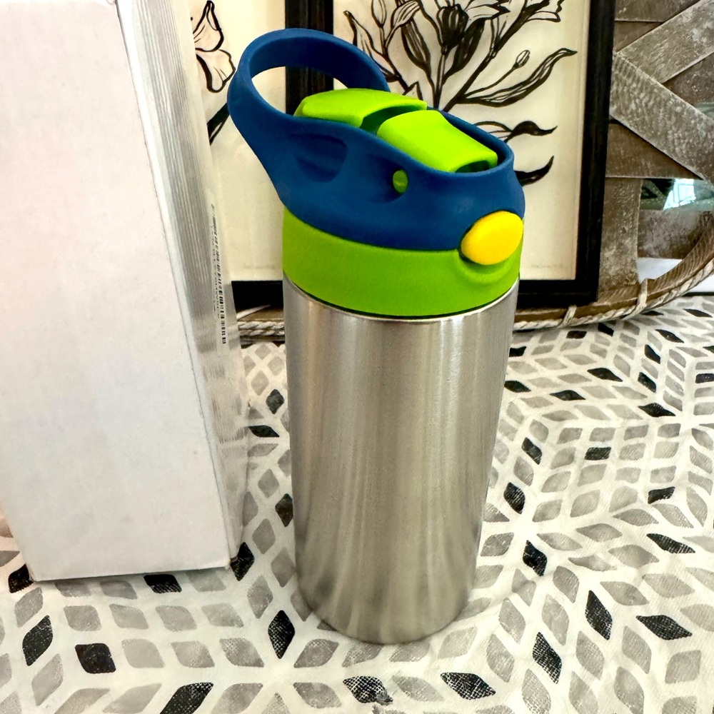FrostBuddy SportsBuddy Kids 12oz Stainless Steel Water Bottle with Flip Lid NIB